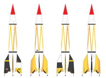 1/24 Scale V-2/A4 Plastic Model Assembly Kit Two-Pack